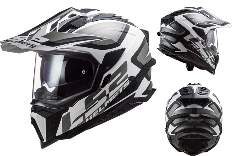 CASCO MOTO LS2 CROSS MX701 EXPLORER ALTER MATE NEGRO BLANCO S